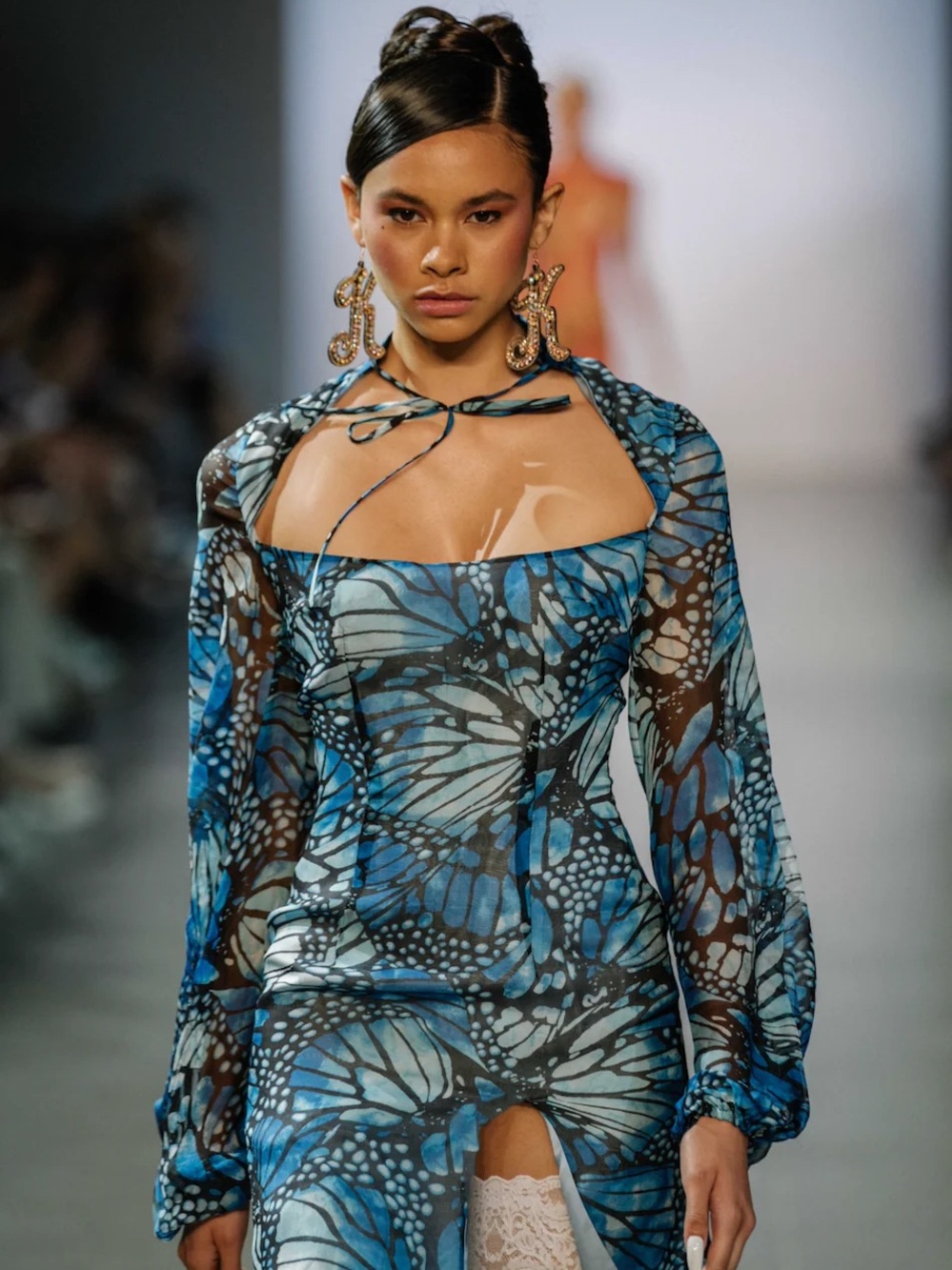 Kim Shui Butterfly Silk Chiffon Mini Dress